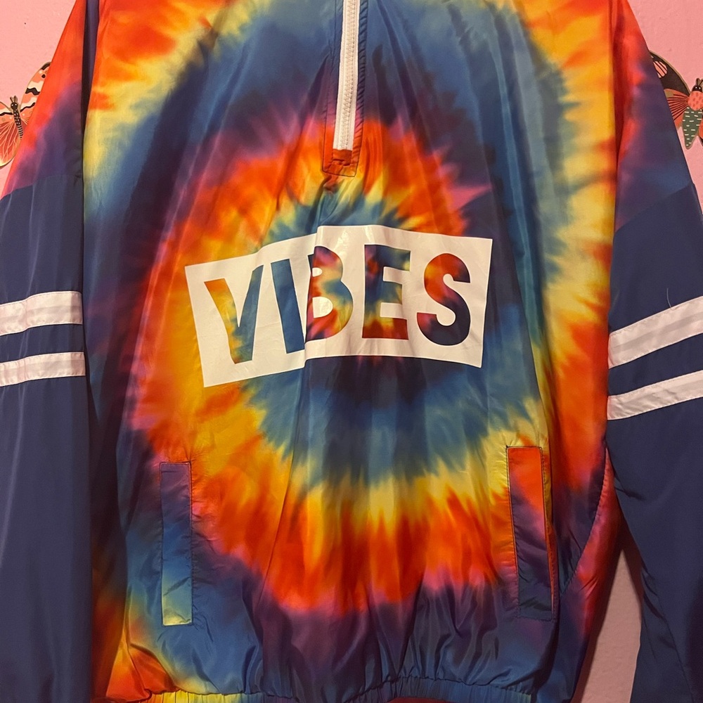 Colorful Tie-Dye Vibes Windbreaker
